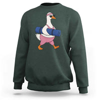 Yoga Goose Carrying Mat Sweatshirt Funny Yogi Workout Fitness Graphic