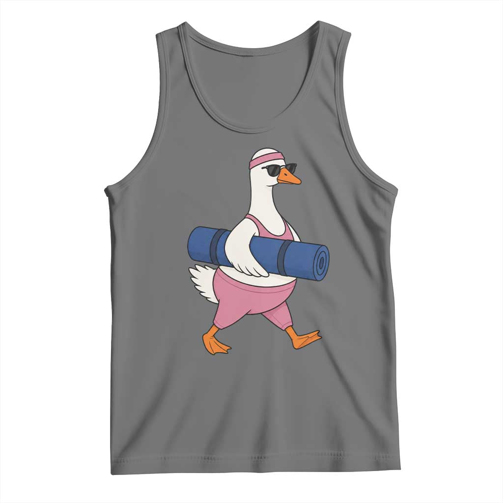 Yoga Goose Carrying Mat Tank Top Funny Yogi Workout Fitness Graphic