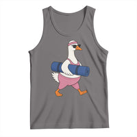 Yoga Goose Carrying Mat Tank Top Funny Yogi Workout Fitness Graphic