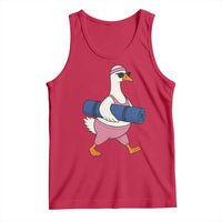 Yoga Goose Carrying Mat Tank Top Funny Yogi Workout Fitness Graphic