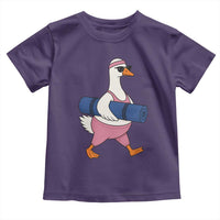 Yoga Goose Carrying Mat Toddler T Shirt Funny Yogi Workout Fitness Graphic
