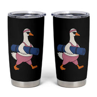 Yoga Goose Carrying Mat Tumbler Cup Funny Yogi Workout Fitness Graphic