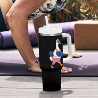 Yoga Goose Carrying Mat Tumbler With Handle Funny Yogi Workout Fitness Graphic