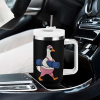 Yoga Goose Carrying Mat Tumbler With Handle Funny Yogi Workout Fitness Graphic