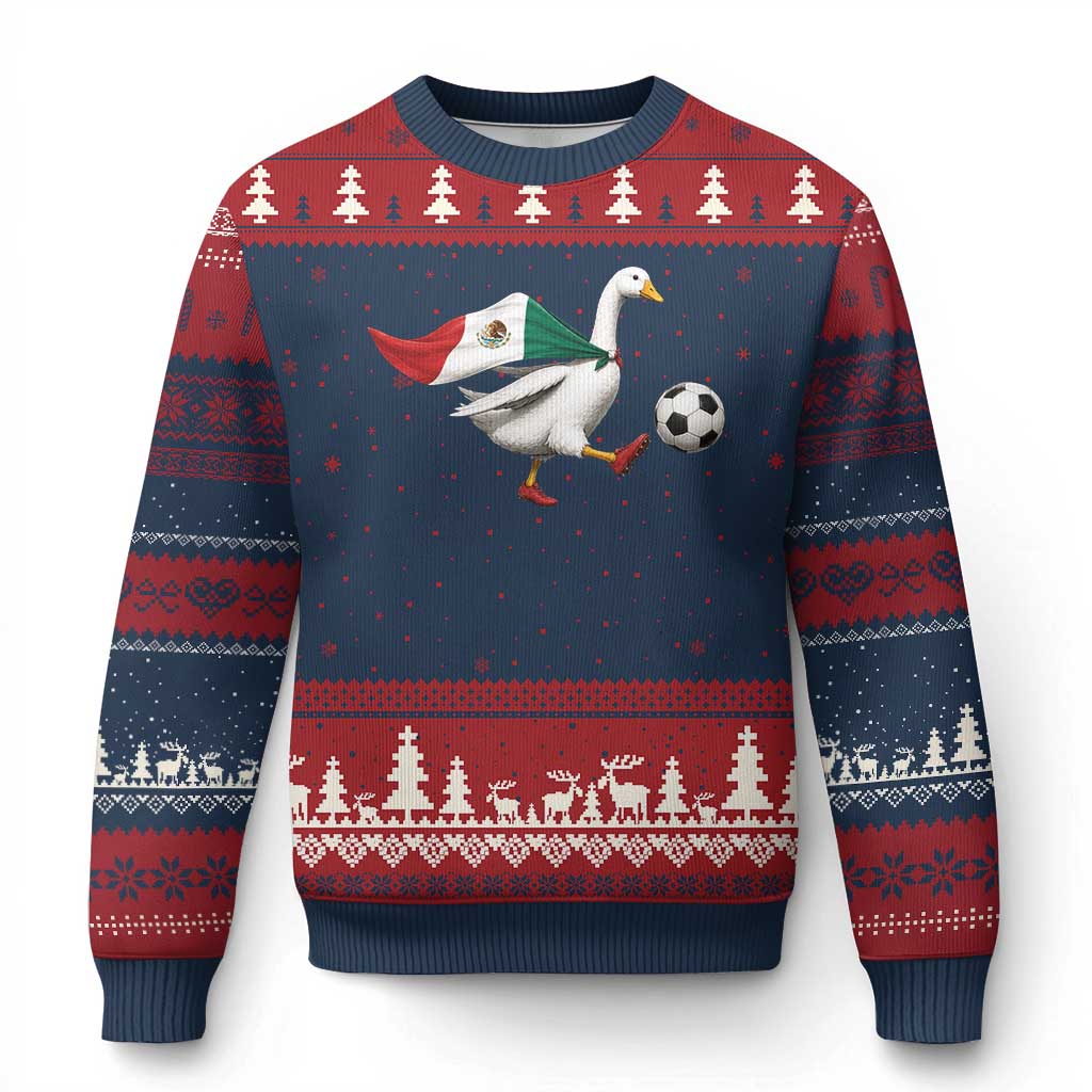 Mexico Soccer Goose Ugly Christmas Sweater Mexico Futbol Fan