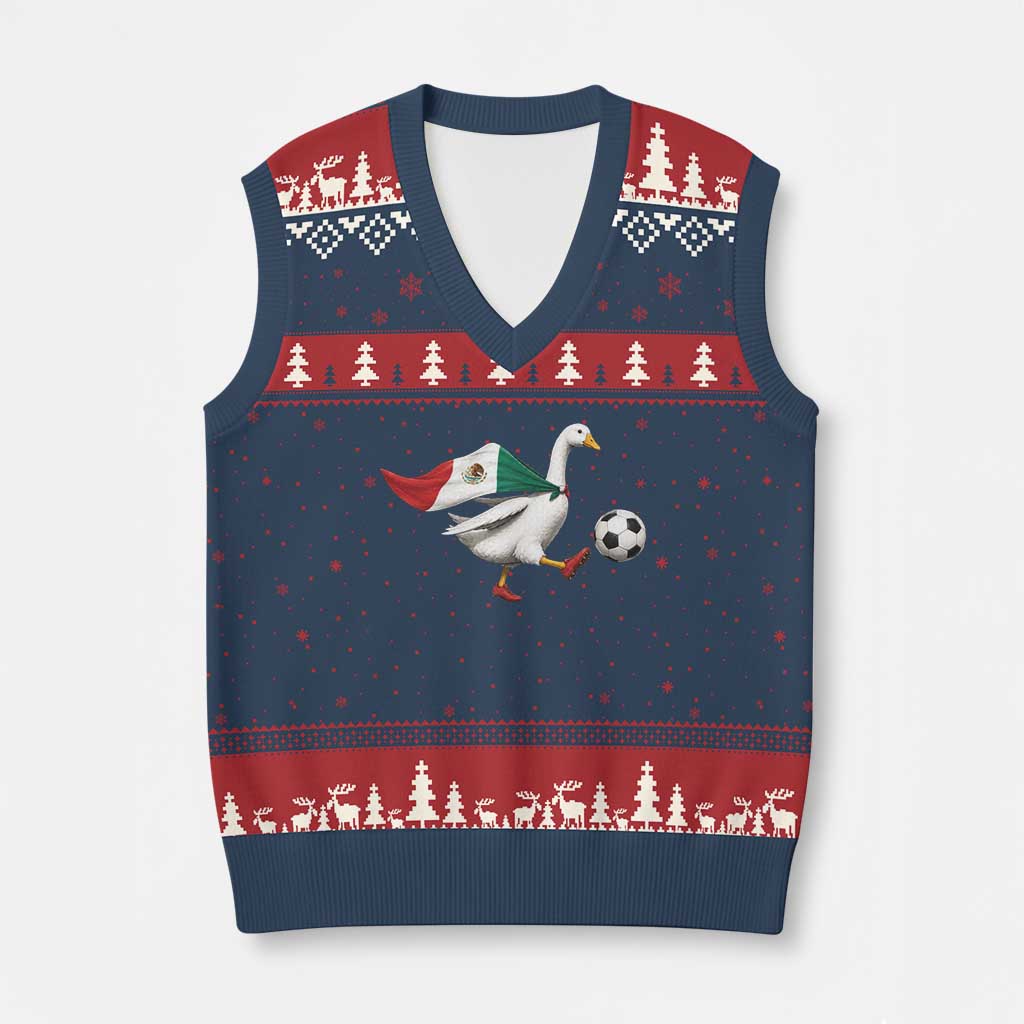 Mexico Soccer Goose V-Neck Knit Sweater Vest Mexico Futbol Fan