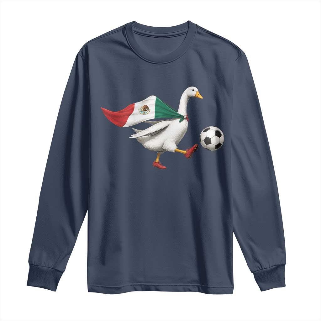 Mexico Soccer Goose Long Sleeve Shirt Mexico Futbol Fan