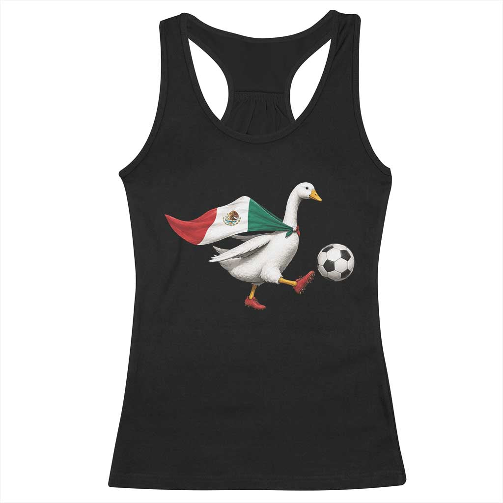 Mexico Soccer Goose Racerback Tank Top Mexico Futbol Fan