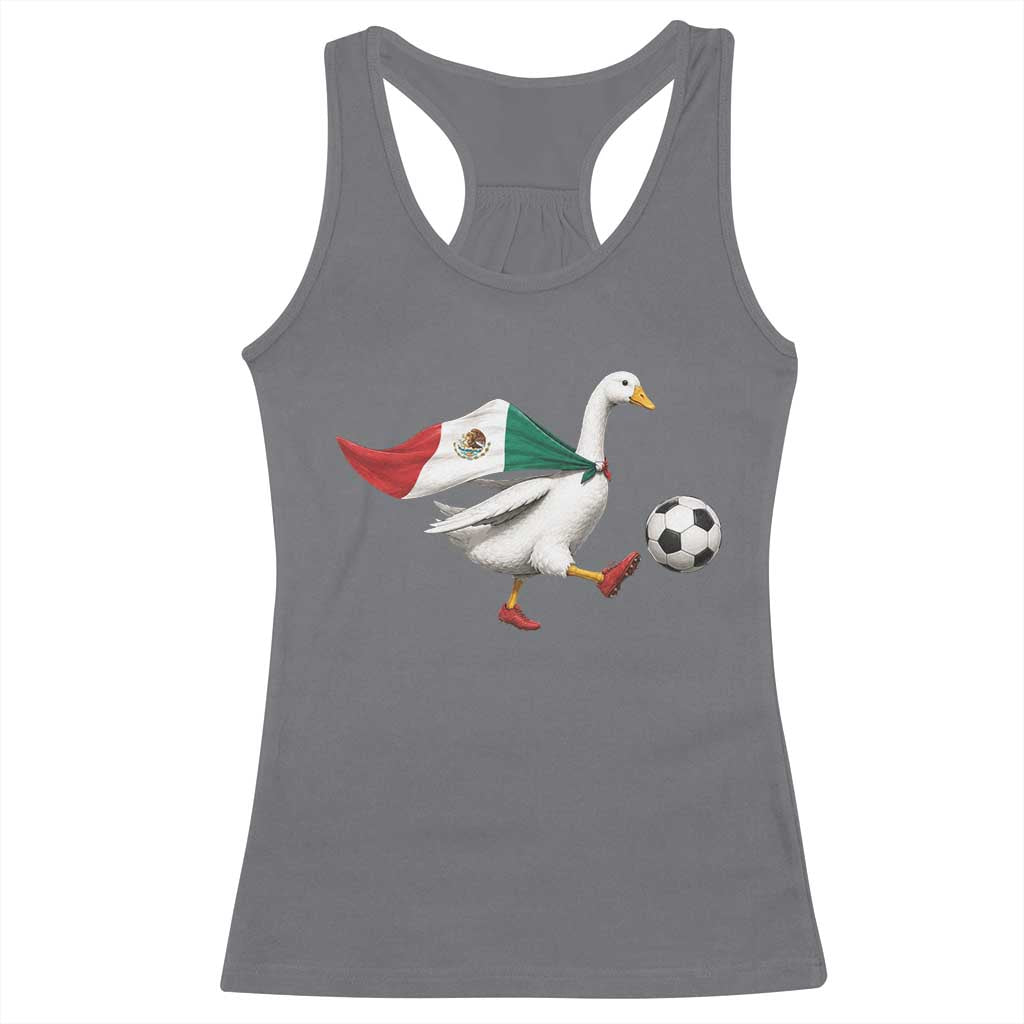 Mexico Soccer Goose Racerback Tank Top Mexico Futbol Fan