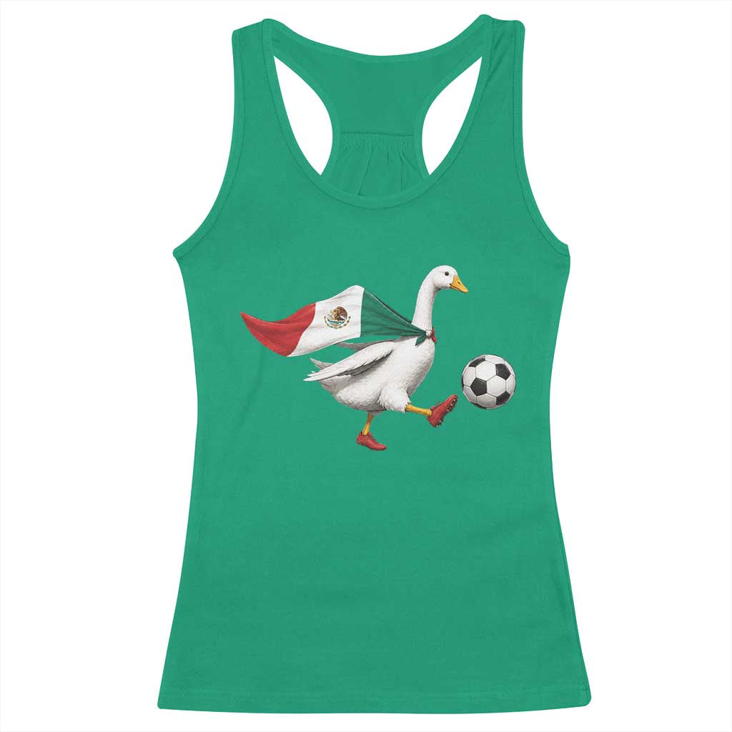 Mexico Soccer Goose Racerback Tank Top Mexico Futbol Fan