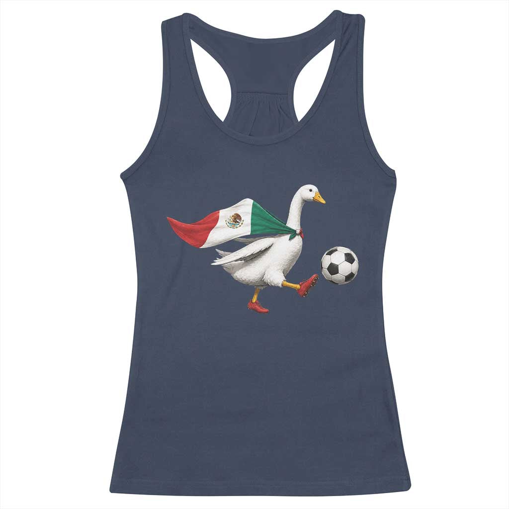 Mexico Soccer Goose Racerback Tank Top Mexico Futbol Fan