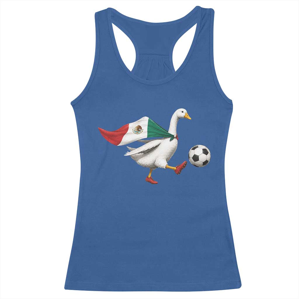 Mexico Soccer Goose Racerback Tank Top Mexico Futbol Fan