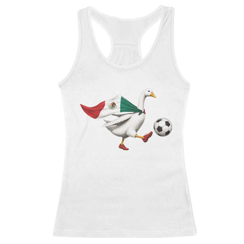 Mexico Soccer Goose Racerback Tank Top Mexico Futbol Fan
