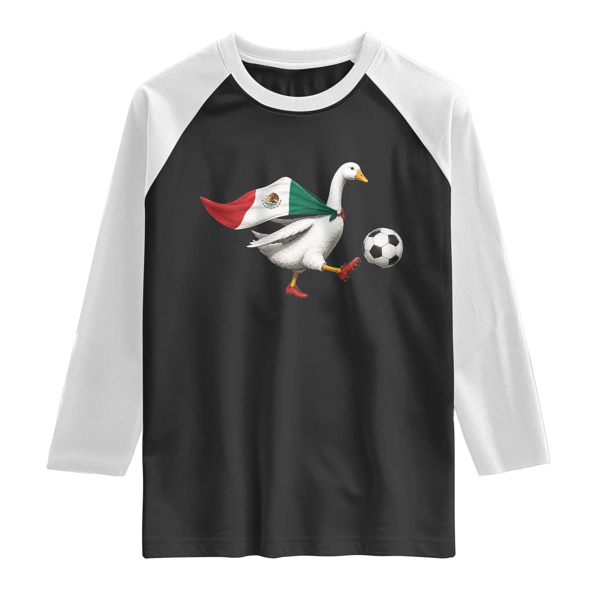 Mexico Soccer Goose Raglan Shirt Mexico Futbol Fan