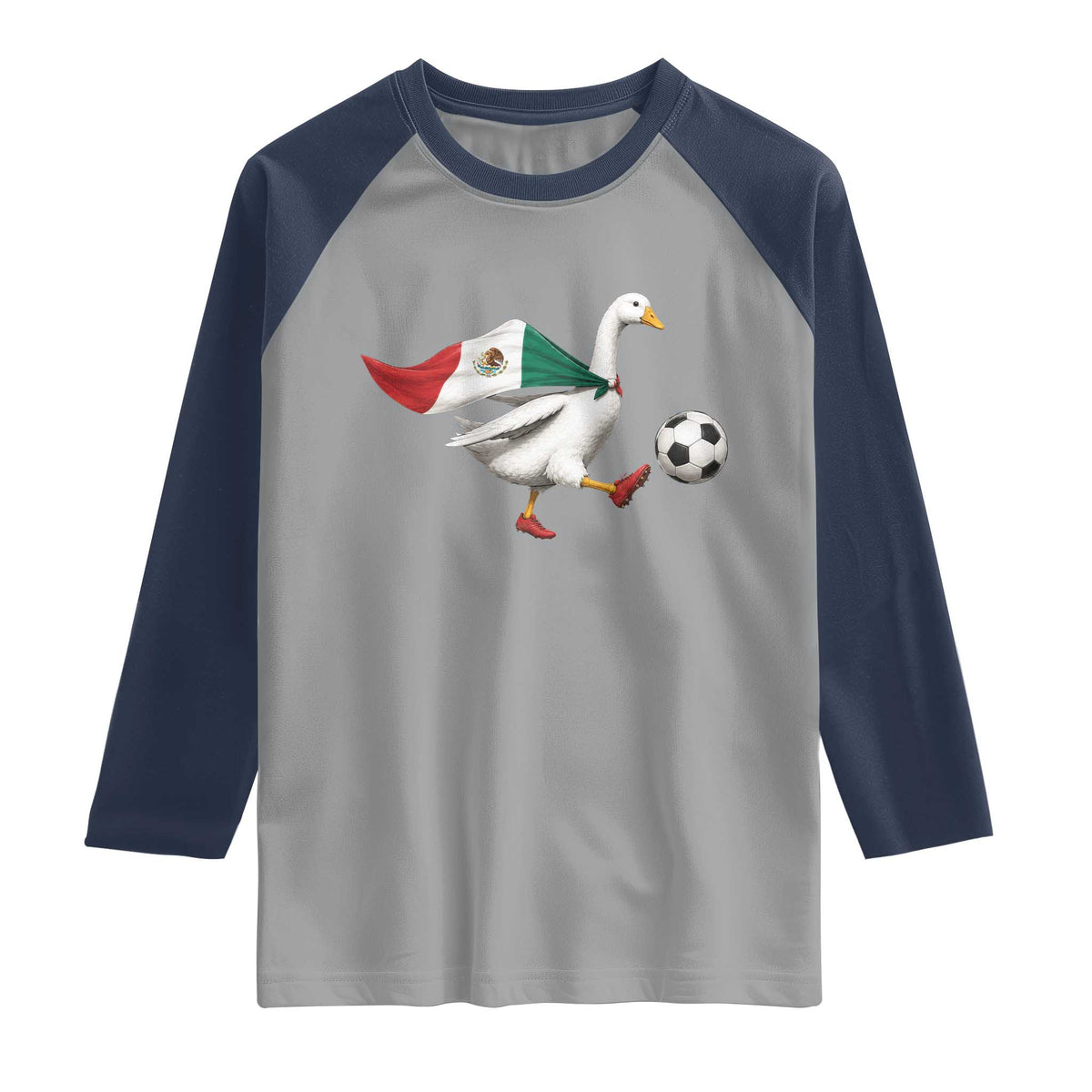 Mexico Soccer Goose Raglan Shirt Mexico Futbol Fan