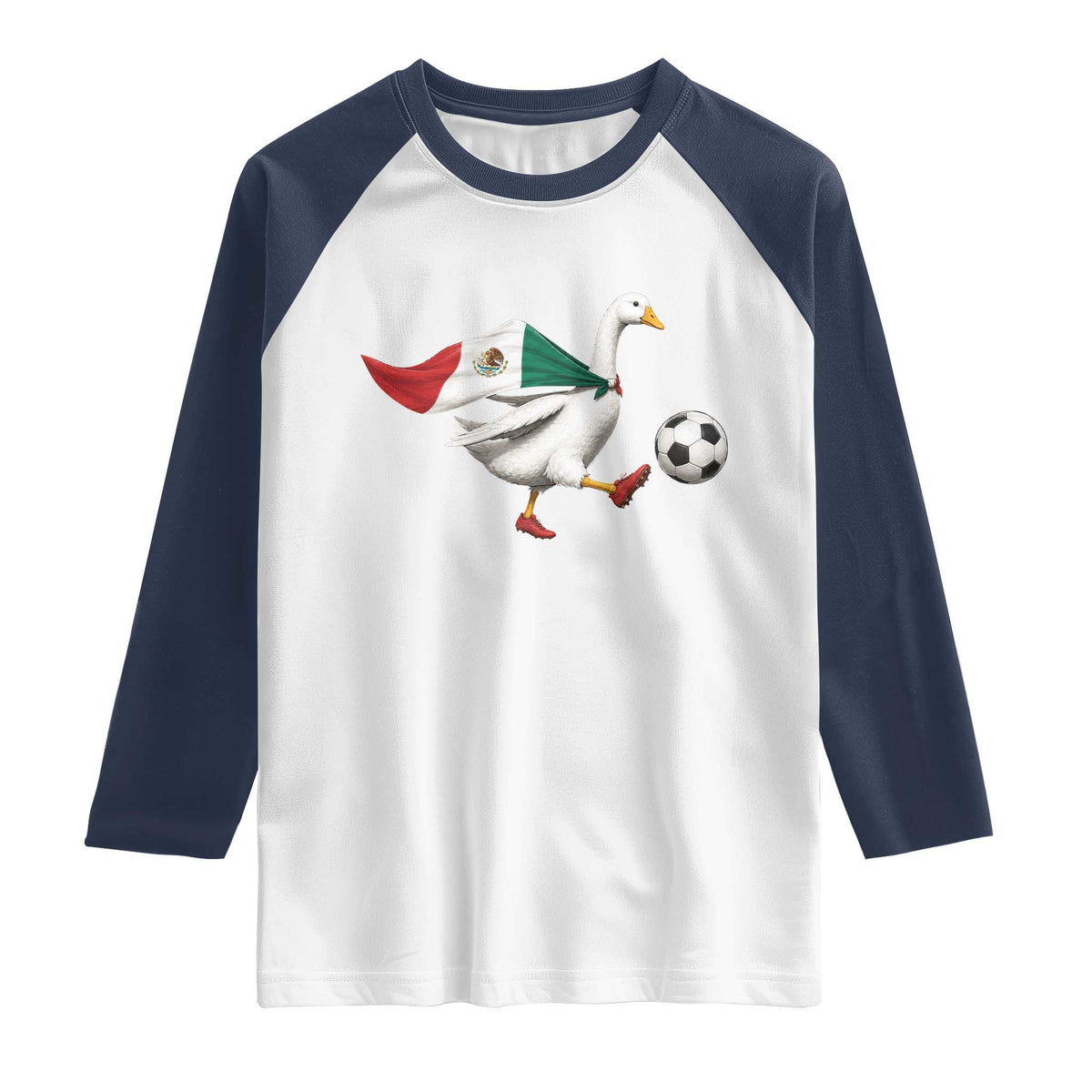 Mexico Soccer Goose Raglan Shirt Mexico Futbol Fan