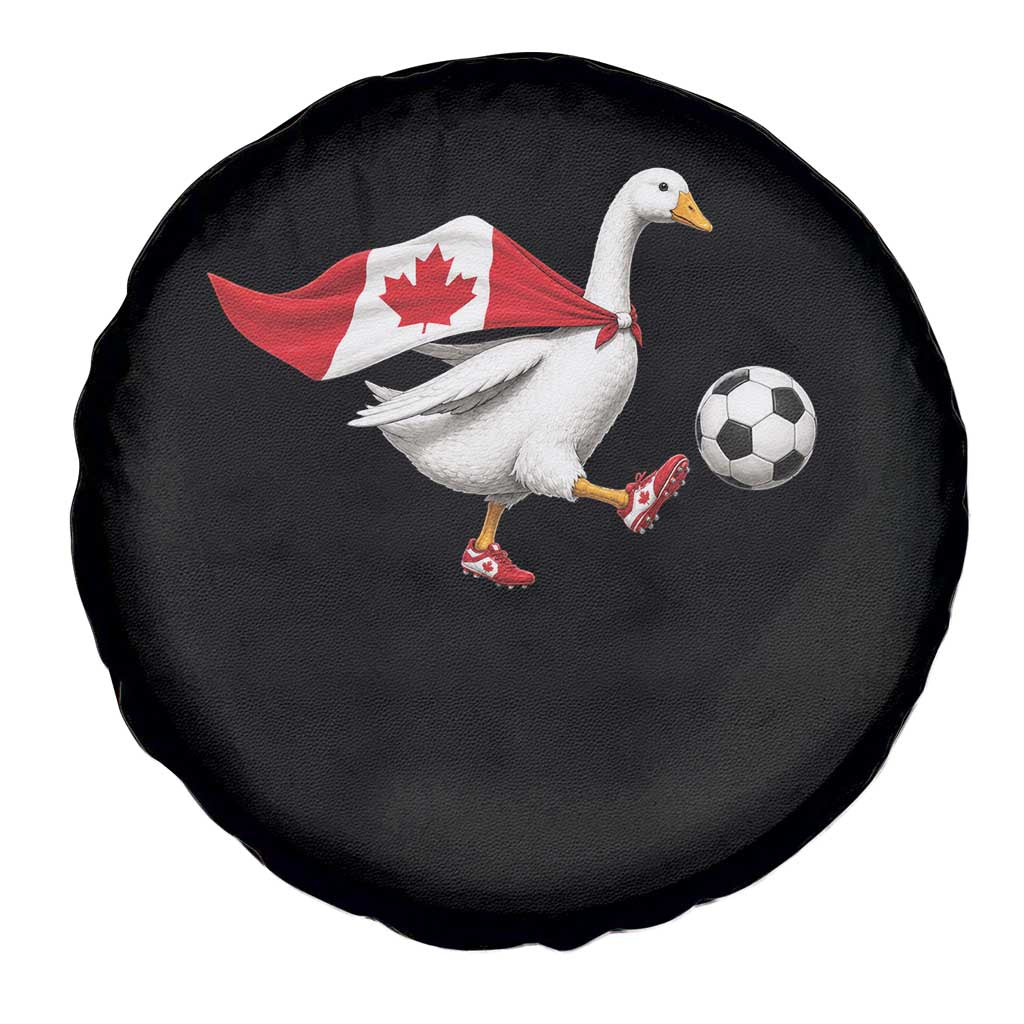 Canada Soccer Goose Spare Tire Cover Canadian Flag Patriotic Football Fan Graphic