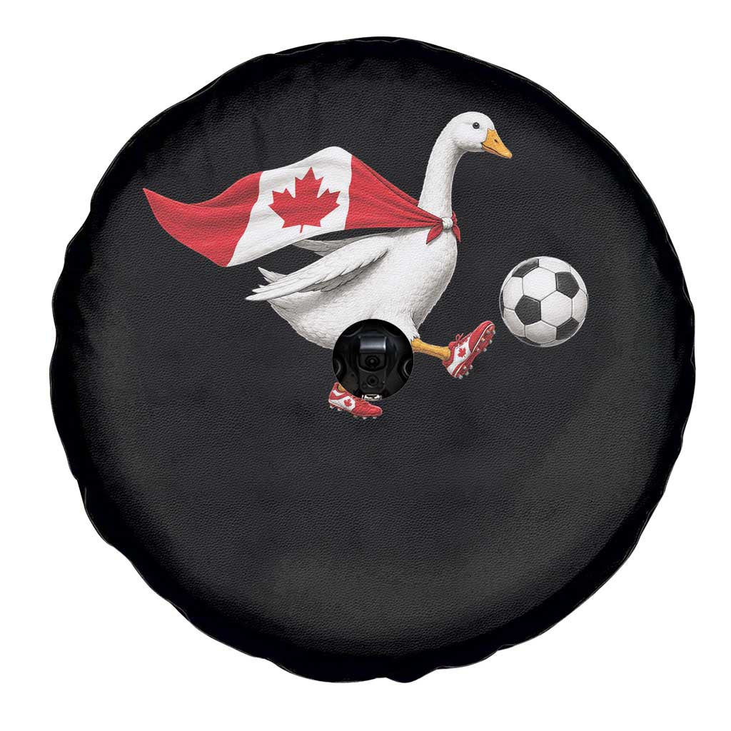 Canada Soccer Goose Spare Tire Cover Canadian Flag Patriotic Football Fan Graphic