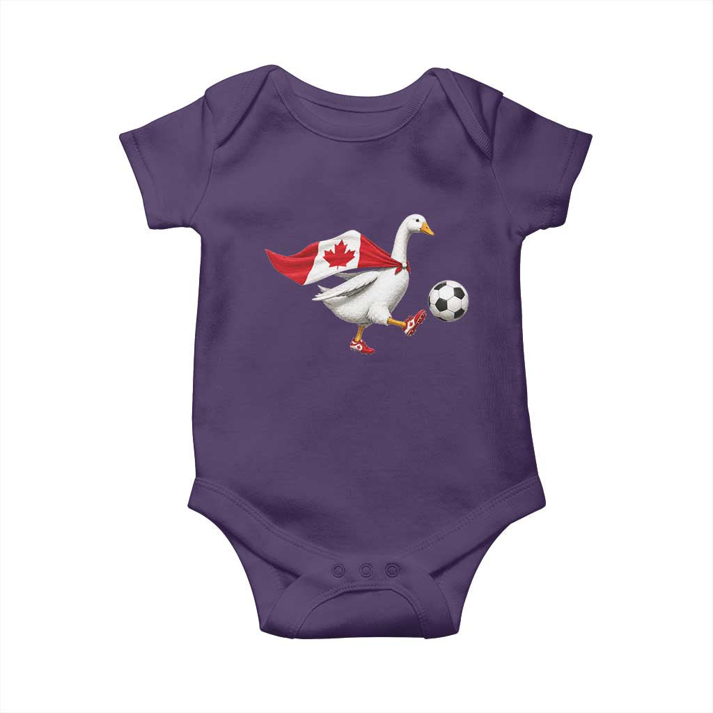 Canada Soccer Goose Baby Onesie Canadian Flag Patriotic Football Fan Graphic