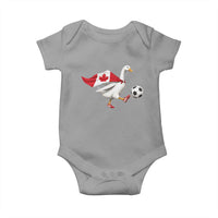 Canada Soccer Goose Baby Onesie Canadian Flag Patriotic Football Fan Graphic