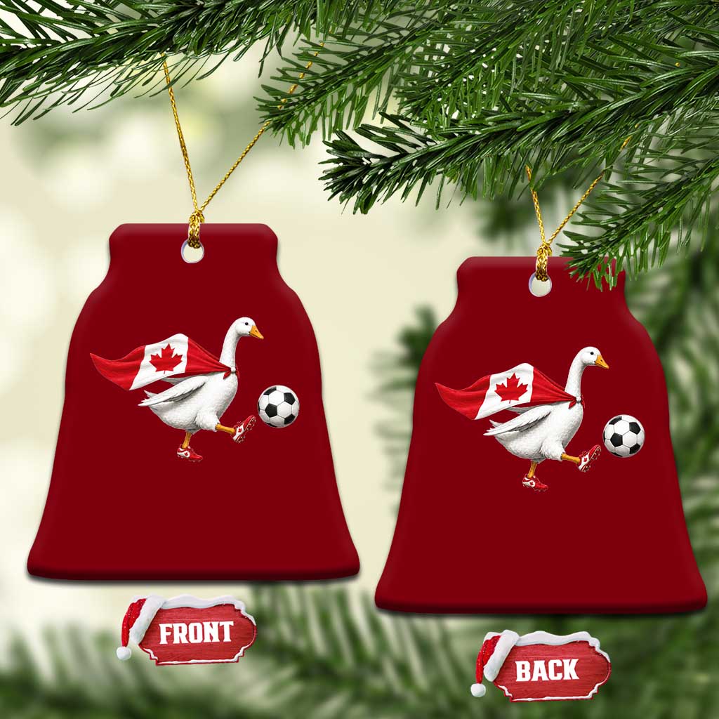 Canada Soccer Goose Ceramic Ornament Canadian Flag Patriotic Football Fan Graphic
