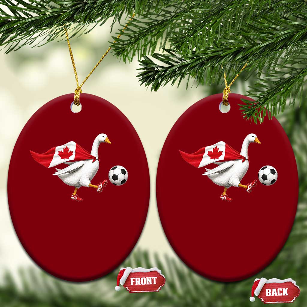 Canada Soccer Goose Ceramic Ornament Canadian Flag Patriotic Football Fan Graphic