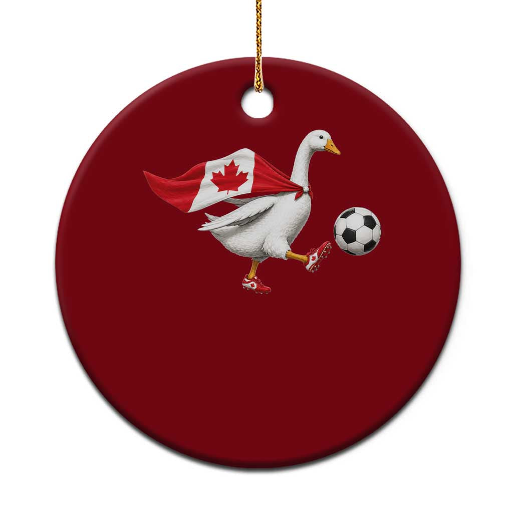 Canada Soccer Goose Ceramic Ornament Canadian Flag Patriotic Football Fan Graphic