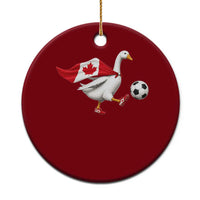 Canada Soccer Goose Ceramic Ornament Canadian Flag Patriotic Football Fan Graphic