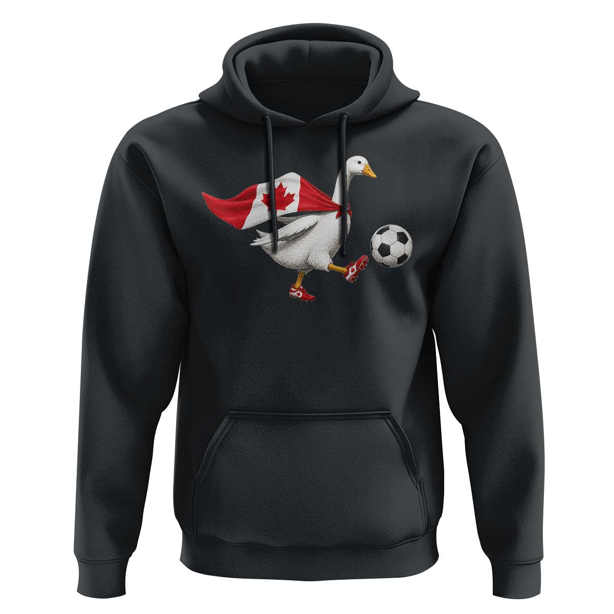 Canada Soccer Goose Hoodie Canadian Flag Patriotic Football Fan Graphic