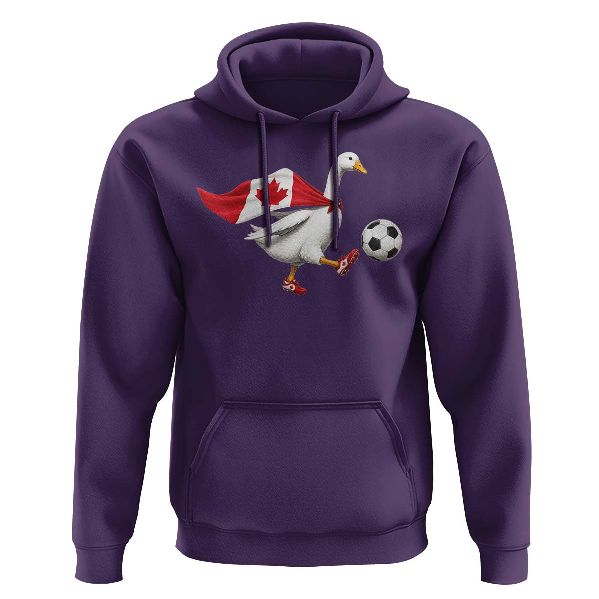 Canada Soccer Goose Hoodie Canadian Flag Patriotic Football Fan Graphic