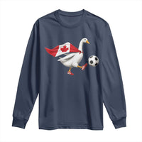 Canada Soccer Goose Long Sleeve Shirt Canadian Flag Patriotic Football Fan Graphic