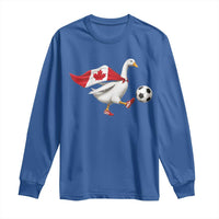 Canada Soccer Goose Long Sleeve Shirt Canadian Flag Patriotic Football Fan Graphic