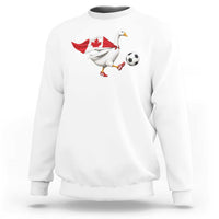 Canada Soccer Goose Sweatshirt Canadian Flag Patriotic Football Fan Graphic
