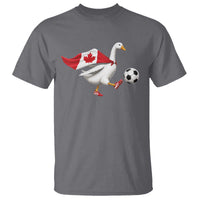 Canada Soccer Goose T Shirt Canadian Flag Patriotic Football Fan Graphic