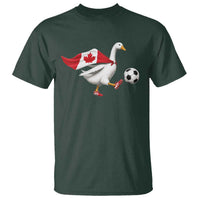 Canada Soccer Goose T Shirt Canadian Flag Patriotic Football Fan Graphic