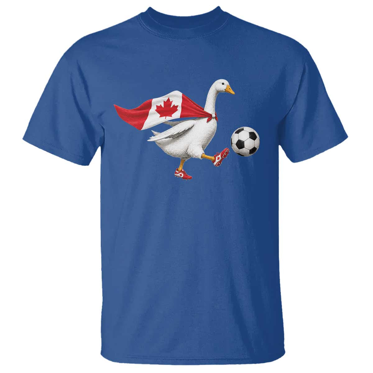 Canada Soccer Goose T Shirt Canadian Flag Patriotic Football Fan Graphic