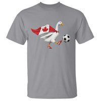 Canada Soccer Goose T Shirt Canadian Flag Patriotic Football Fan Graphic