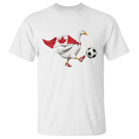 Canada Soccer Goose T Shirt Canadian Flag Patriotic Football Fan Graphic