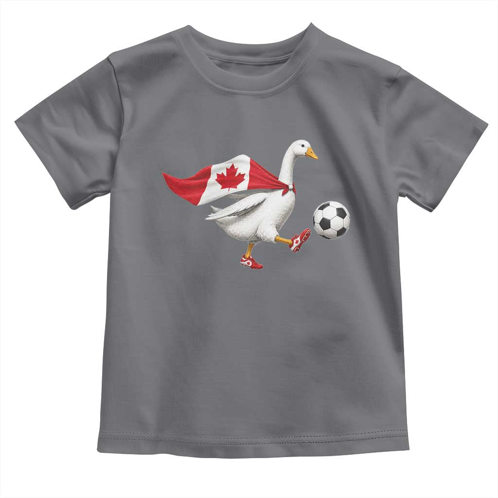 Canada Soccer Goose Toddler T Shirt Canadian Flag Patriotic Football Fan Graphic