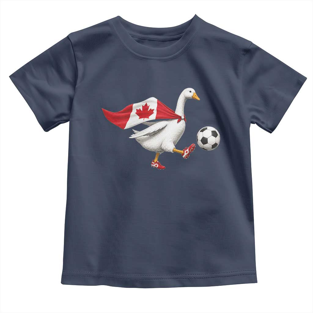 Canada Soccer Goose Toddler T Shirt Canadian Flag Patriotic Football Fan Graphic