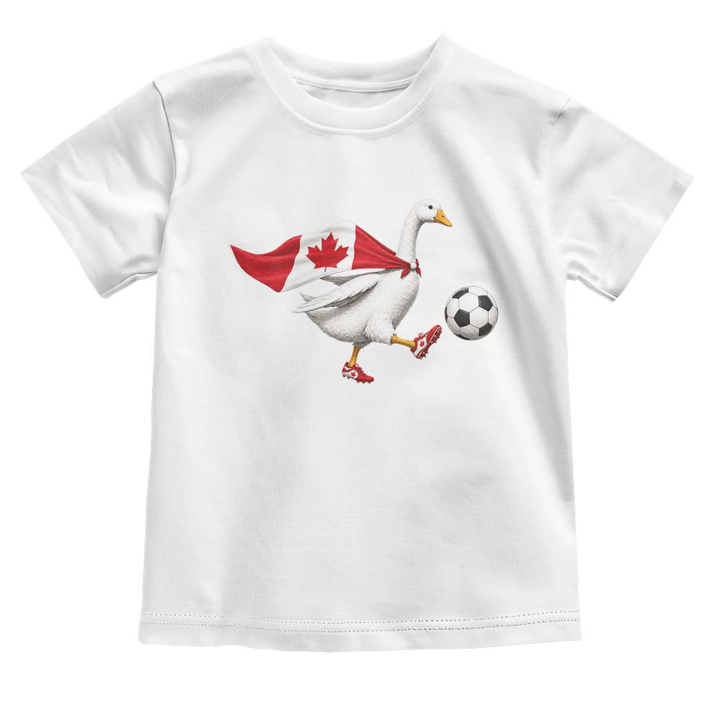 Canada Soccer Goose Toddler T Shirt Canadian Flag Patriotic Football Fan Graphic
