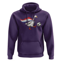Funny Paraguay Soccer Hoodie Goose Wearing Paraguayan Flag Patriotic Football Fan Graphic