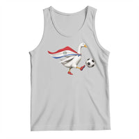 Funny Paraguay Soccer Tank Top Goose Wearing Paraguayan Flag Patriotic Football Fan Graphic