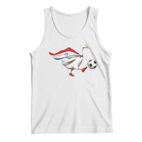 Funny Paraguay Soccer Tank Top Goose Wearing Paraguayan Flag Patriotic Football Fan Graphic