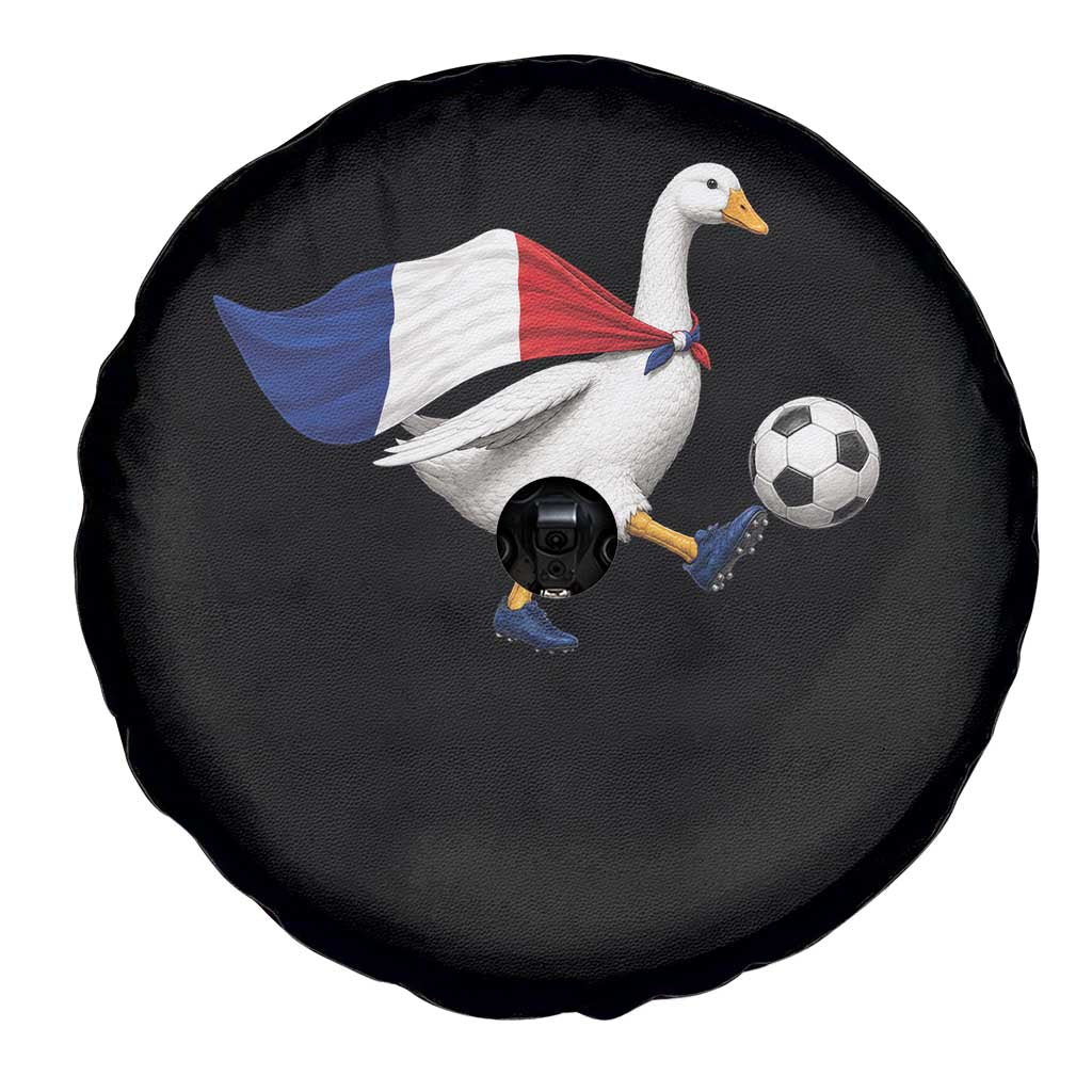 France Soccer Goose Spare Tire Cover French Flag Patriotic Football Fan Graphic