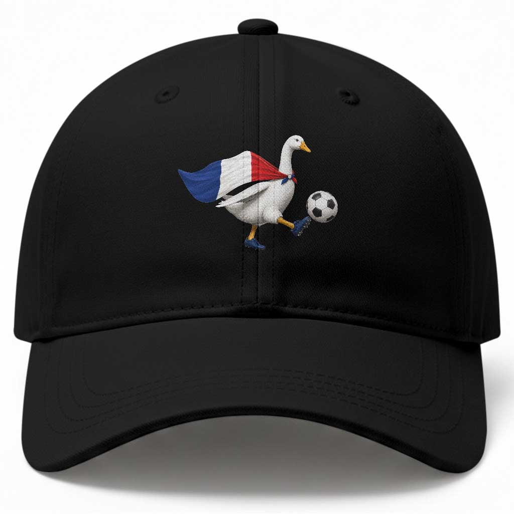 France Soccer Goose Baseball Cap French Flag Patriotic Football Fan Graphic