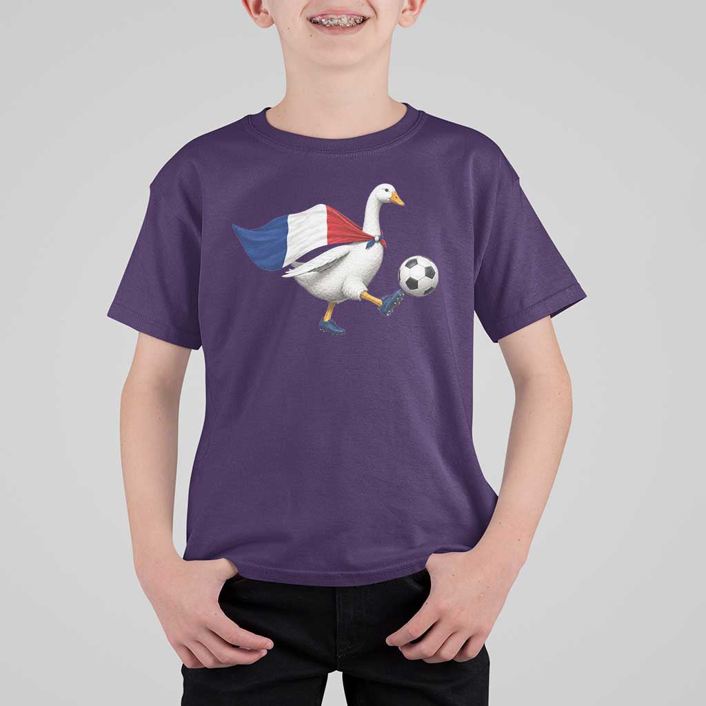 France Soccer Goose T Shirt For Kid French Flag Patriotic Football Fan Graphic