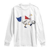 France Soccer Goose Long Sleeve Shirt French Flag Patriotic Football Fan Graphic