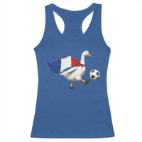 France Soccer Goose Racerback Tank Top French Flag Patriotic Football Fan Graphic