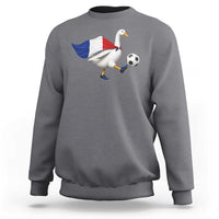 France Soccer Goose Sweatshirt French Flag Patriotic Football Fan Graphic